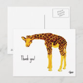 Postale Carte Merci Giraffe (Devant / Derrière)