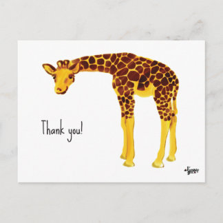 Postale Carte Merci Giraffe