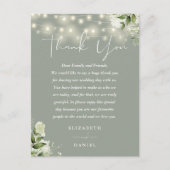Postale Carte Merci Mariage Sage Green Green Green (Devant)