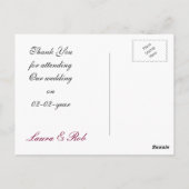 Postale Carte MerciYou à fleurs rose tendance (Dos)