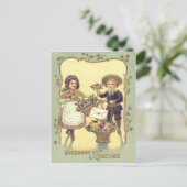 Postale Carte mignonne Paniers de fleurs pour enfants (Debout devant)