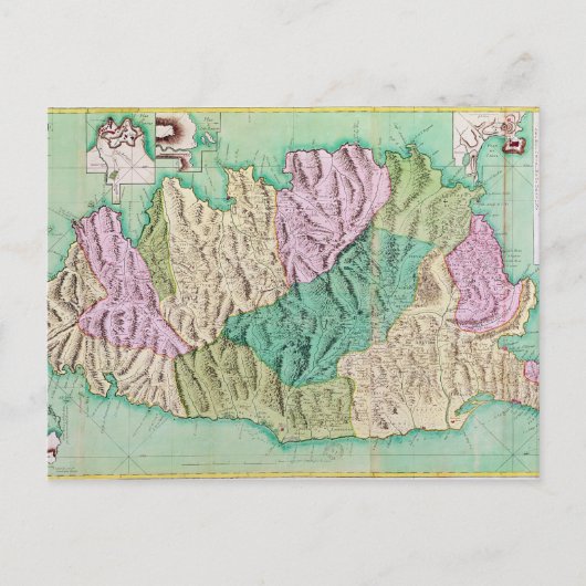 Postale Carte militaire de Corse, 1768 (Devant)