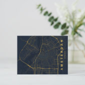Postale Carte minimale d'Amsterdam Pays-Bas (Debout devant)