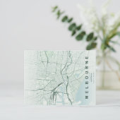 Postale Carte minimale de Melbourne Australie (Debout devant)