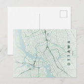 Postale Carte minimale d'Ottawa Canada (Devant / Derrière)