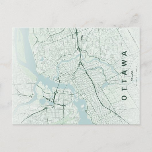 Postale Carte minimale d'Ottawa Canada (Devant)