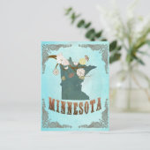 Postale Carte Minnesota Avec De Beaux Oiseaux (Debout devant)
