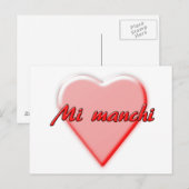 Postale Carte Miss You (Devant / Derrière)