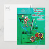 Postale Carte Missouri USA (Devant / Derrière)