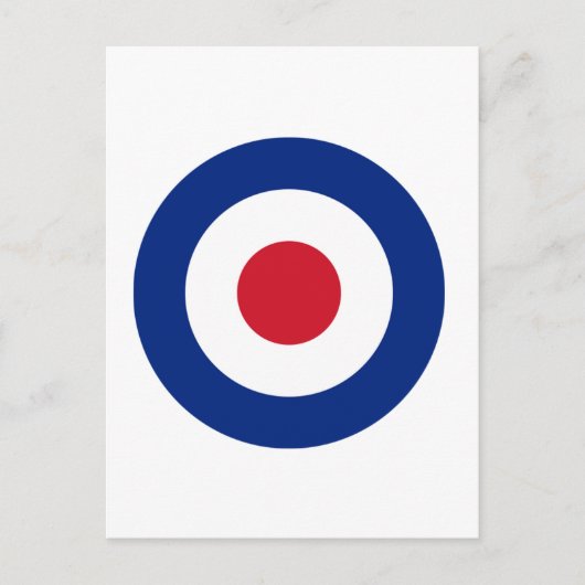 Postale Carte MOD bleu rouge et blanc | Cadeaux MOD (Devant)