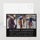 Postale Carte modèle Acteur Photo Comp - Vide carte postal (Devant / Derrière)