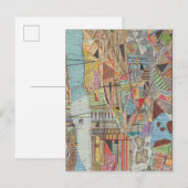 Postale Carte moderne de New York I (Devant / Derrière)