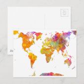 Postale carte mondiale (Devant / Derrière)