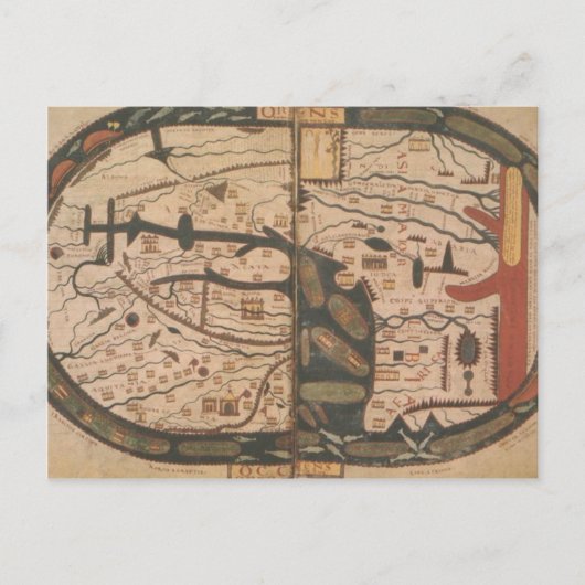 Postale Carte mondiale (Devant)