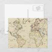 Postale Carte mondiale (Devant / Derrière)