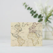 Postale Carte mondiale (Debout devant)