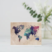 Postale carte mondiale 10 (Debout devant)