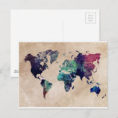 Postale carte mondiale 10 (Devant / Derrière)