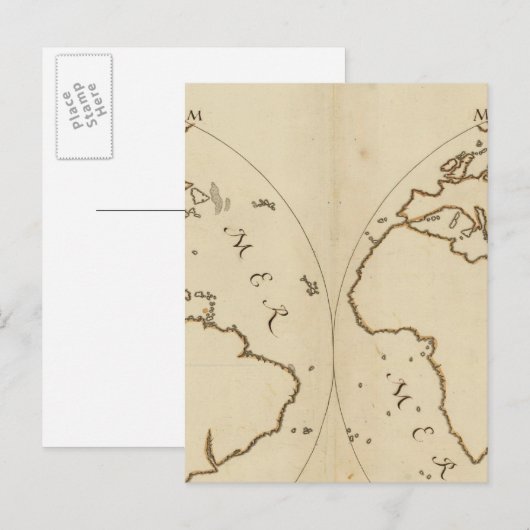 Postale Carte mondiale 2 (Devant / Derrière)