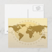 Postale Carte mondiale 5 (Devant / Derrière)