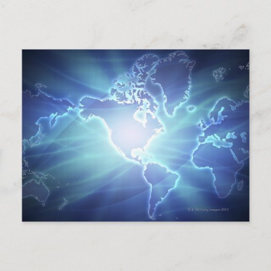 Postale Carte mondiale 6 (Devant)