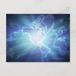 Postale Carte mondiale 6