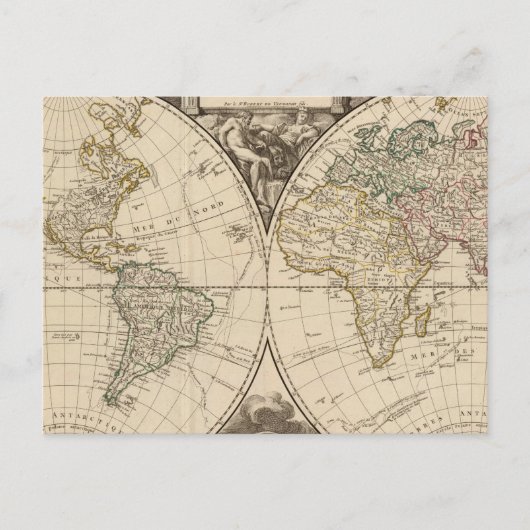 Postale Carte mondiale 9 (Devant)