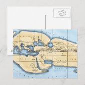 POSTALE CARTE MONDIALE : ERATOSTHENES (Devant / Derrière)