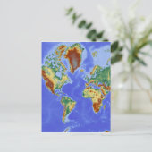 Postale Carte mondiale géographique internationale (Debout devant)