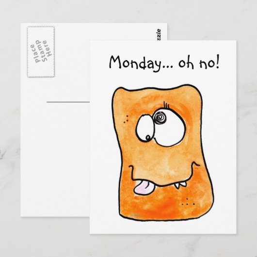 Postale Carte Monster (Devant / Derrière)