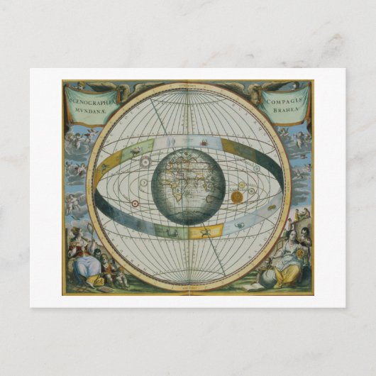 Postale Carte montrant le système d'orbi planétaire de Tyc (Devant)