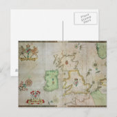 Postale Carte montrant l'itinéraire de la flotte Armada (Devant / Derrière)