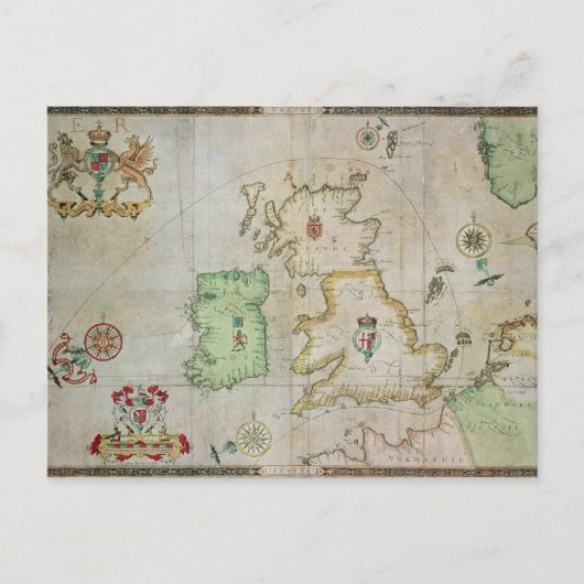 Postale Carte montrant l'itinéraire de la flotte Armada (Devant)