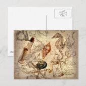 Postale Carte Nautical (Devant / Derrière)