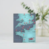 Postale Carte nautique de la Manche (Debout devant)