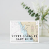 Postale Carte Nautique Punta Gorda FL Latitude Longitude (Debout devant)