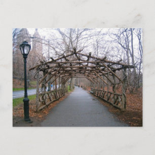 Postale Carte New York City NYC Pergola Winter Central Par