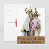 Postale Carte NUESTRA SEÑORA DEL CARMEN (Devant / Derrière)