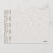 Postale Carte Numéro de la table de dentelle Cappuccino (Dos)