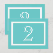 Postale Carte Numéro de tableau - Aqua - Personnalisable (Devant / Derrière)