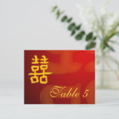 Postale Carte Numéro de tableau Chinois Double Bonheur (Debout devant)