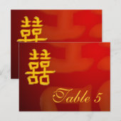 Postale Carte Numéro de tableau Chinois Double Bonheur (Devant / Derrière)