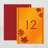 Postale Carte Numéro de tableau Feuilles Automne (Devant / Derrière)