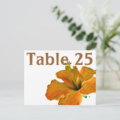 Postale Carte Numéro de tableau Hibiscus de corail (Debout devant)
