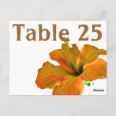 Postale Carte Numéro de tableau Hibiscus de corail (Dos)