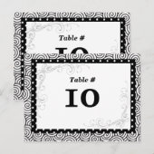 Postale Carte Numéro de tableau pour les événements spécia (Devant / Derrière)