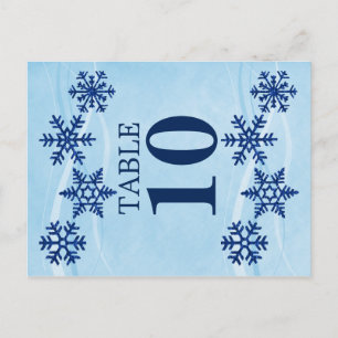 Postale Carte Numéro du tableau des flocons d'hiver