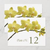 Postale Carte Numéro du tableau Orchidées Jaunes (Devant / Derrière)