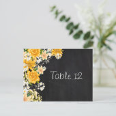 Postale Carte Numéro du tableau rose jaune (Debout devant)