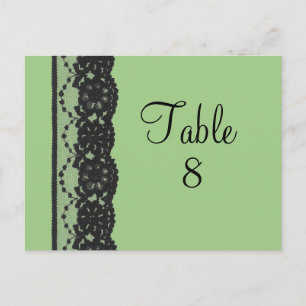 Postale Carte numérotée de table en dentelle française (ve